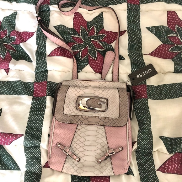 NWT Guess Crossbody Purse (pink and grey) - Picture 1 of 4